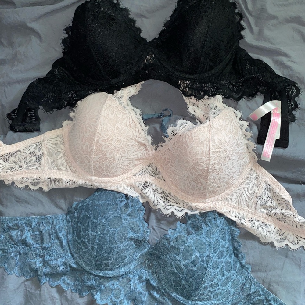 Victoria’s Secret PINK Lace Bralettes (pack of 3)